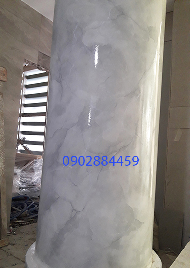 Cột tròn sơn giả đá cẩm thạch tại Gò Vấp