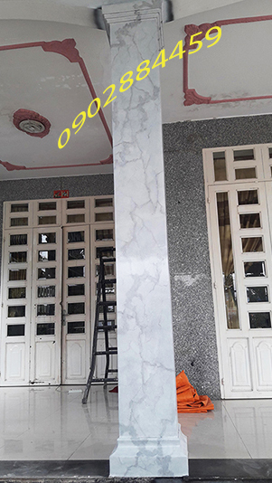 Cột vuông sơn giả đá