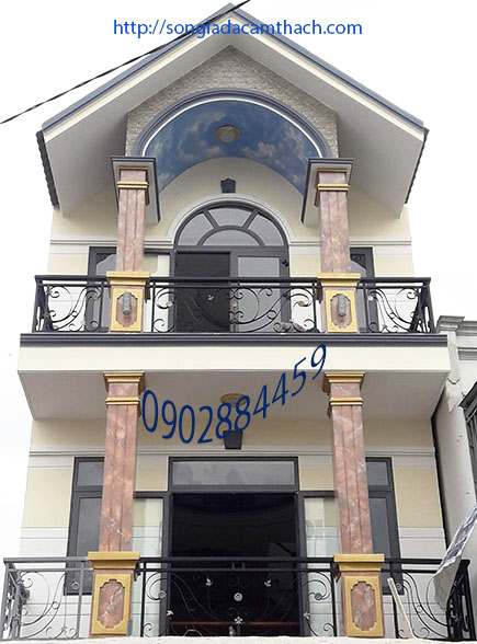 Làm sơn giả đá cột vuông
