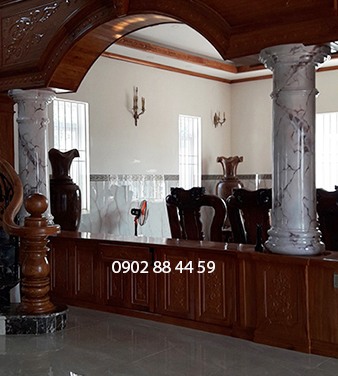 Sơn giả đá cẩm thạch cột đẹp