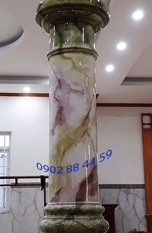 Sơn giả đá cẩm thạch cột tròn tuyệt đẹp
