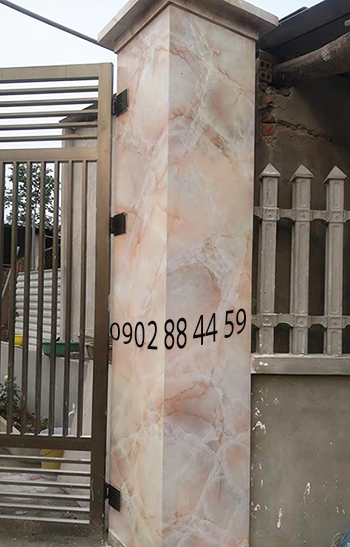 Sơn giả đá cột vuông công