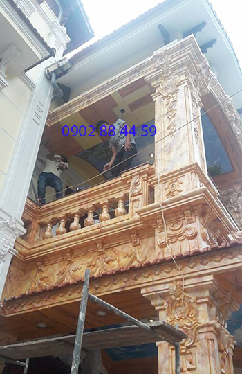 Sơn giả đá mặt tiền