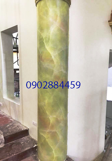 Cột nửa giả đá 3D