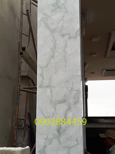 Sơn giả đá cột vuông marble