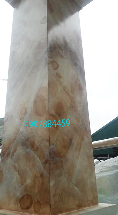 Sơn giả đá đẹp cột vuông